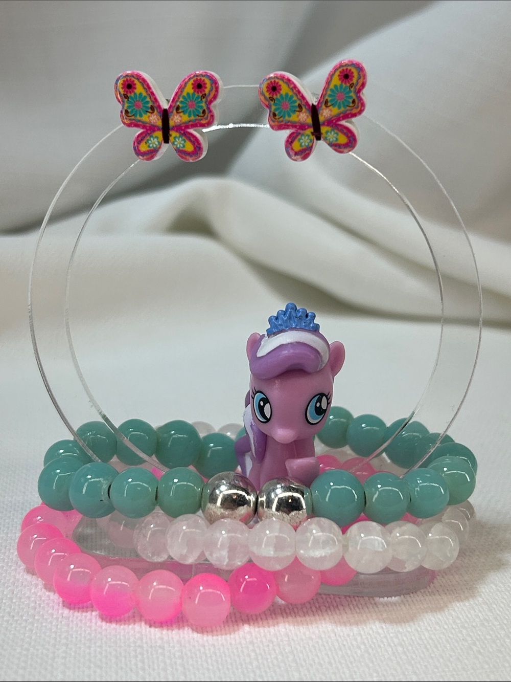 Pink and teal bracelet bundle